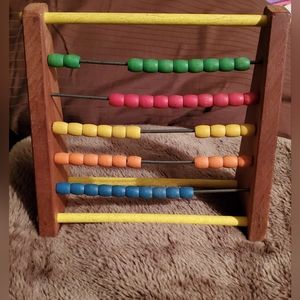 Vintage Sandberg Wood Bead Abacus